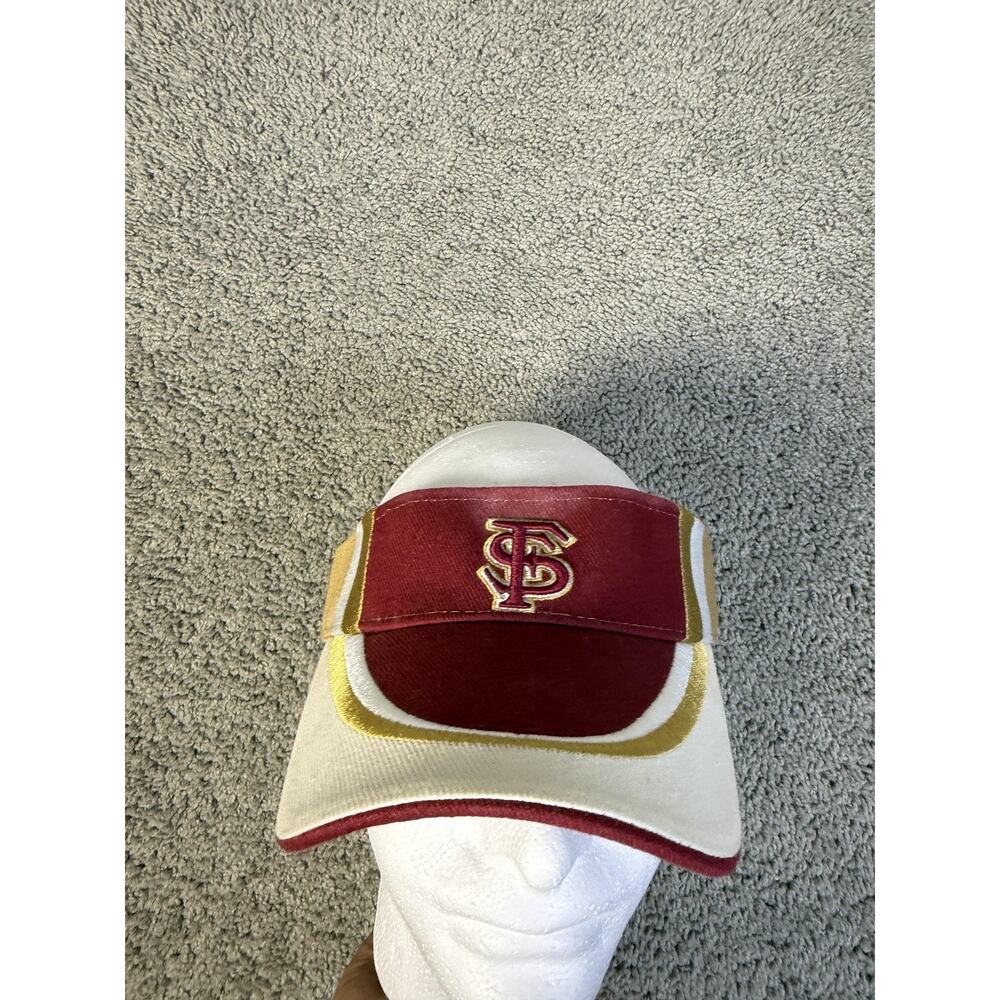 Florida State Seminoles Visor Hat Mens One Size Red Football T.E.A. Strap Back